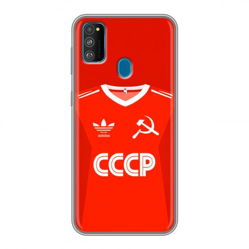 Дизайнерский силиконовый чехол для Samsung Galaxy M30s Флаг Герб СССР