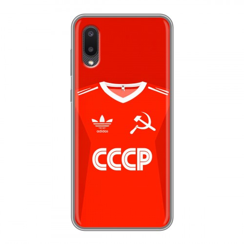 Дизайнерский силиконовый чехол для Samsung Galaxy A02 Флаг Герб СССР