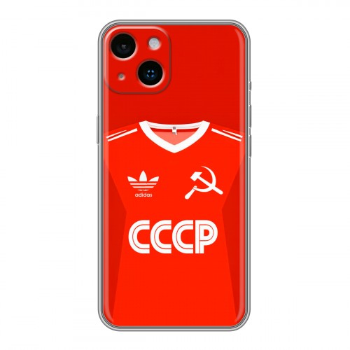 Дизайнерский силиконовый чехол для Iphone 14 Флаг Герб СССР