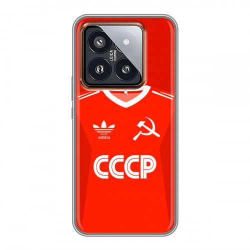 Дизайнерский силиконовый чехол для Xiaomi 14 Pro Флаг Герб СССР