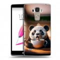 Дизайнерский пластиковый чехол для LG G4 Stylus смешная панда