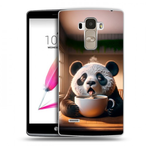Дизайнерский пластиковый чехол для LG G4 Stylus смешная панда