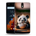 Дизайнерский силиконовый чехол для Wileyfox Storm смешная панда