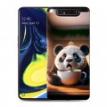 Дизайнерский пластиковый чехол для Samsung Galaxy A80 смешная панда