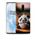 Дизайнерский пластиковый чехол для OnePlus 8 смешная панда