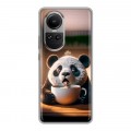 Дизайнерский силиконовый чехол для OPPO Reno10 смешная панда