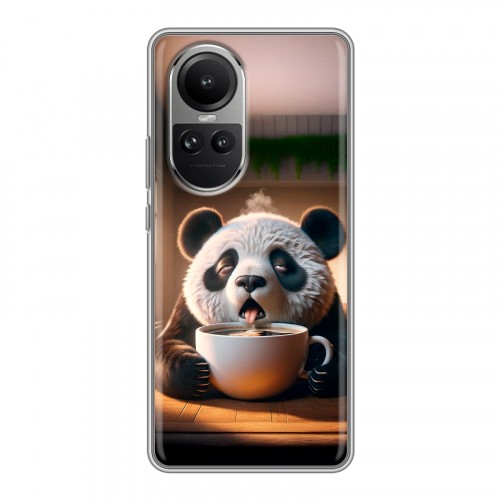 Дизайнерский силиконовый чехол для OPPO Reno10 смешная панда