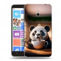 Дизайнерский пластиковый чехол для Nokia Lumia 1320 смешная панда