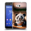 Дизайнерский пластиковый чехол для Sony Xperia E4g смешная панда
