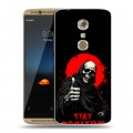 Дизайнерский пластиковый чехол для ZTE Axon 7 смешной скелет