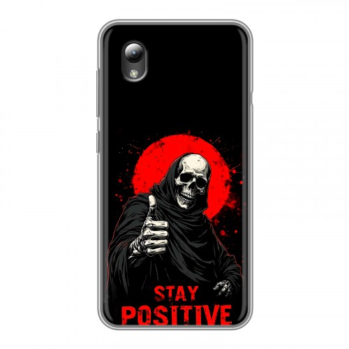 Дизайнерский силиконовый чехол для ZTE Blade A3 (2019) смешной скелет