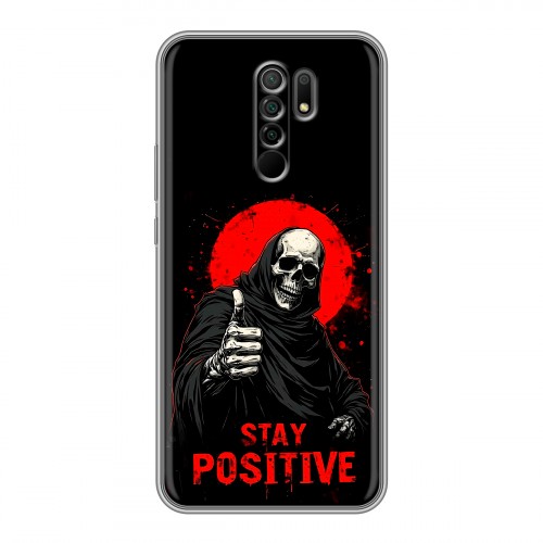 Дизайнерский силиконовый чехол для Xiaomi RedMi 9 смешной скелет