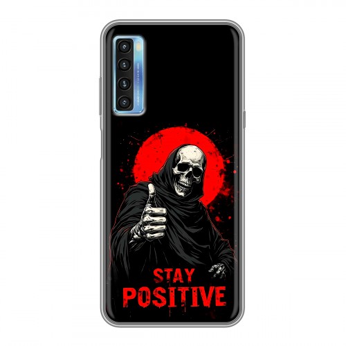 Дизайнерский силиконовый чехол для TCL 20L смешной скелет