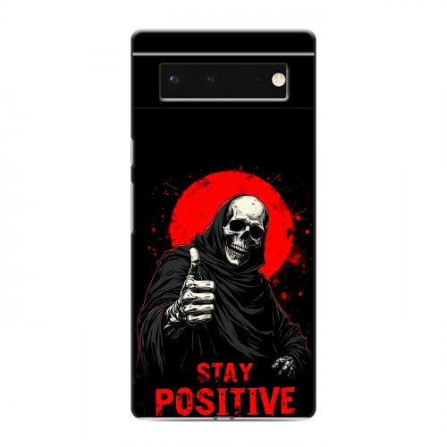 Дизайнерский силиконовый чехол для Google Pixel 6 смешной скелет