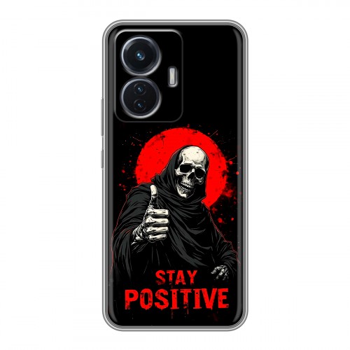 Дизайнерский силиконовый чехол для Vivo T1 смешной скелет