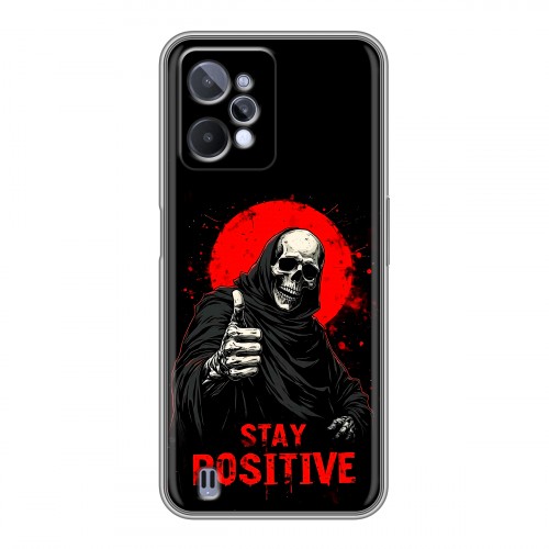 Дизайнерский силиконовый чехол для Realme C31 смешной скелет