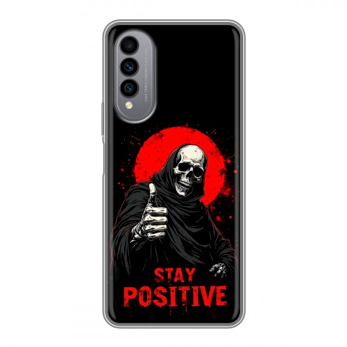 Дизайнерский силиконовый чехол для Wiko T50 смешной скелет