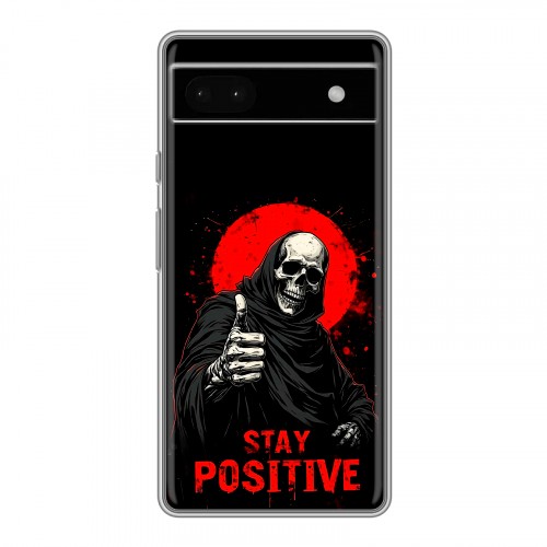 Дизайнерский силиконовый чехол для Google Pixel 6a смешной скелет