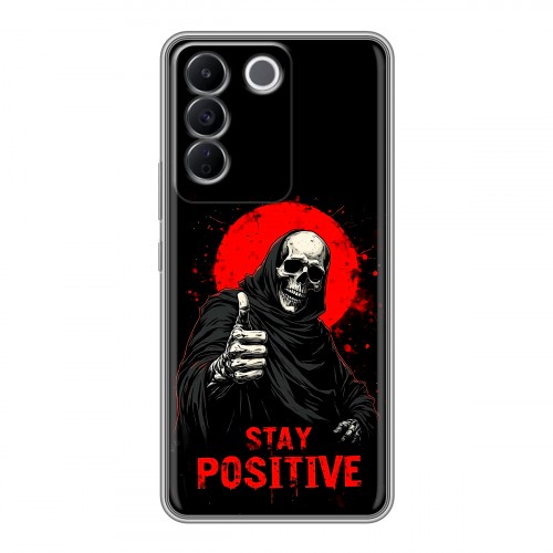 Дизайнерский силиконовый чехол для Vivo V27e смешной скелет