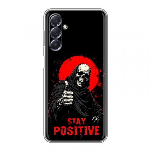 Дизайнерский силиконовый чехол для Samsung Galaxy M54 смешной скелет