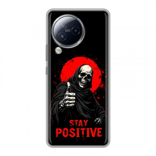 Дизайнерский силиконовый чехол для Xiaomi Civi 3 смешной скелет