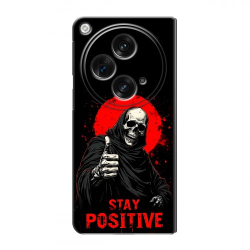 Дизайнерский пластиковый чехол для OPPO Find N3 смешной скелет