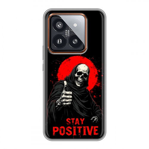 Дизайнерский силиконовый чехол для Xiaomi 14 Pro смешной скелет