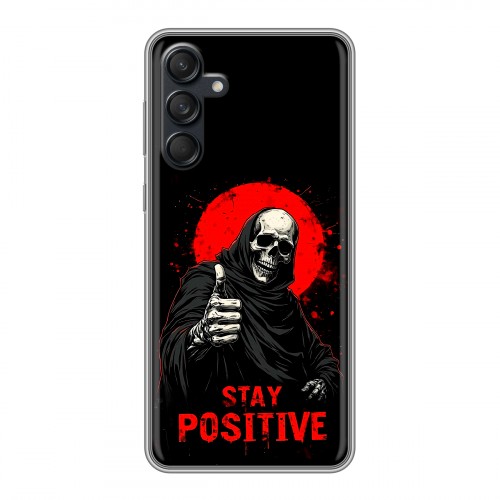 Дизайнерский силиконовый чехол для Samsung Galaxy M55 смешной скелет