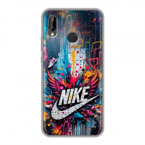 Дизайнерский силиконовый чехол для Huawei P20 Lite Nike Найк