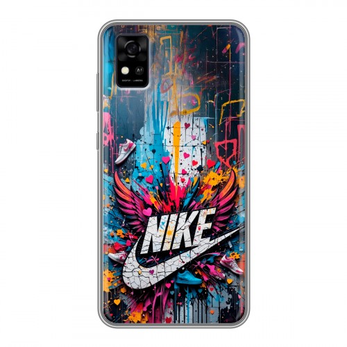 Дизайнерский силиконовый чехол для ZTE Blade A31 Nike Найк