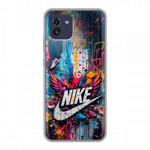 Дизайнерский силиконовый чехол для Samsung Galaxy A03 Nike Найк