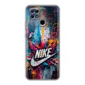 Дизайнерский силиконовый с усиленными углами чехол для Xiaomi Redmi 10C Nike Найк