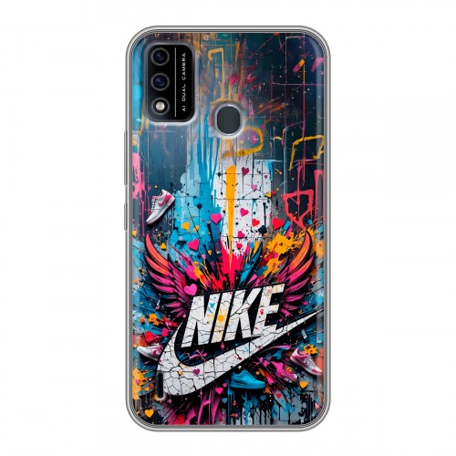 Дизайнерский силиконовый чехол для Itel A48 Nike Найк