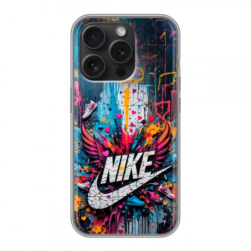 Дизайнерский силиконовый чехол для Iphone 15 Pro Nike Найк