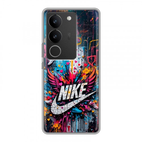 Дизайнерский силиконовый с усиленными углами чехол для Vivo V29 Nike Найк
