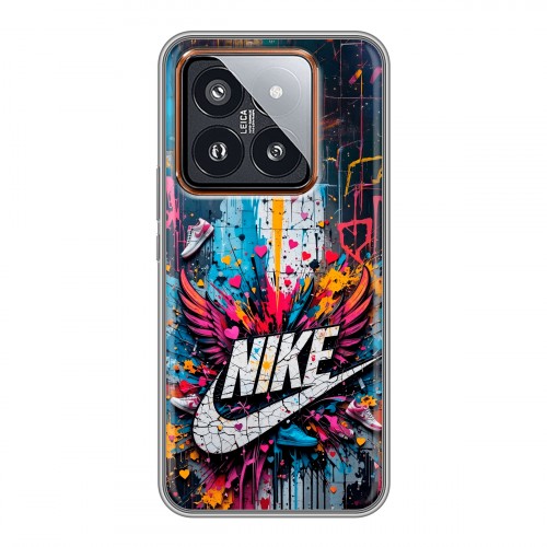 Дизайнерский силиконовый чехол для Xiaomi 14 Pro Nike Найк