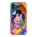 Дизайнерский силиконовый чехол для Iphone x10 Labubu Лабубу