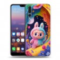 Дизайнерский силиконовый с усиленными углами чехол для Huawei P20 Pro Labubu Лабубу