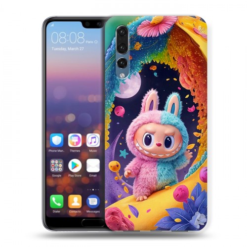 Дизайнерский силиконовый с усиленными углами чехол для Huawei P20 Pro Labubu Лабубу