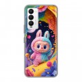 Дизайнерский силиконовый с усиленными углами чехол для Tecno Camon 18 Labubu Лабубу