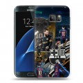 Дизайнерский силиконовый с усиленными углами чехол для Samsung Galaxy S7 Messi Barcelona