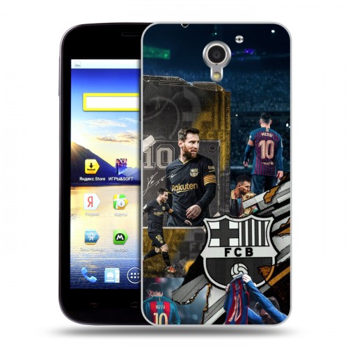Дизайнерский пластиковый чехол для ZTE Blade A510 Messi Barcelona
