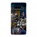 Дизайнерский силиконовый с усиленными углами чехол для Samsung Galaxy S10 Messi Barcelona