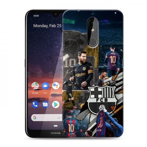 Дизайнерский силиконовый чехол для Nokia 3.2 Messi Barcelona