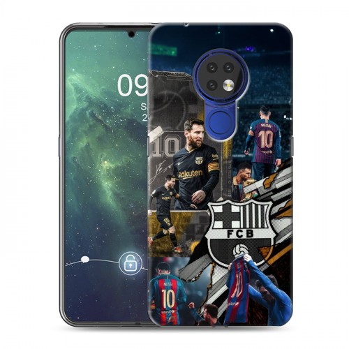 Дизайнерский силиконовый чехол для Nokia 6.2 Messi Barcelona