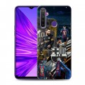 Дизайнерский силиконовый чехол для Realme 5 Messi Barcelona