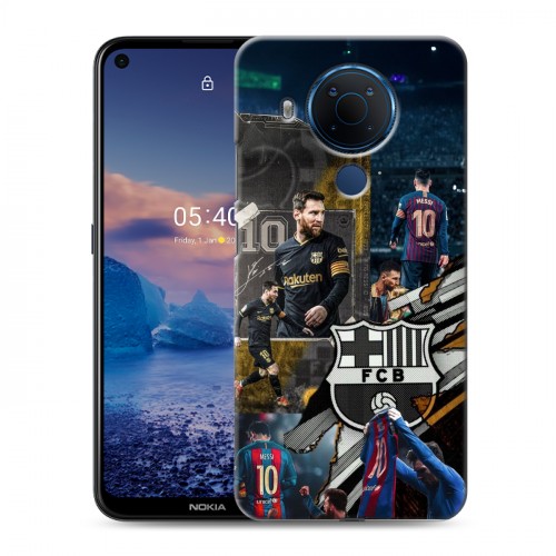 Дизайнерский силиконовый чехол для Nokia 5.4 Messi Barcelona