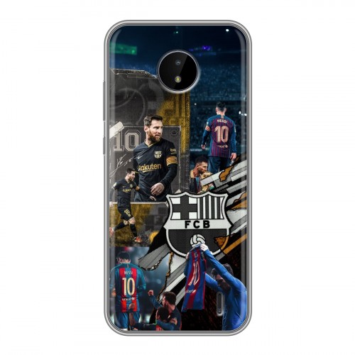 Дизайнерский силиконовый чехол для Nokia C20 Messi Barcelona