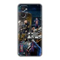 Дизайнерский силиконовый с усиленными углами чехол для OPPO A96 Messi Barcelona