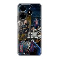 Дизайнерский силиконовый с усиленными углами чехол для Tecno Spark 10 Messi Barcelona